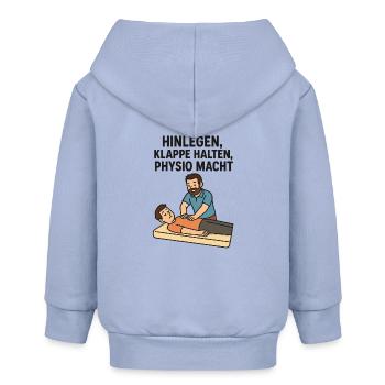 Allongez-vous, taisez-vous, physio POWER - Veste à capuche bébé bio Stanley/Stella - ciel - Dos