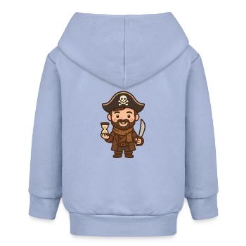 Pirate cartoon sabre et sablier - Veste à capuche bébé bio Stanley/Stella - ciel - Dos