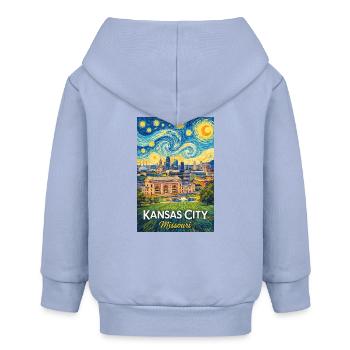 Kansas City, Missouri - Veste à capuche bébé bio Stanley/Stella - ciel - Dos