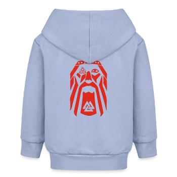 Guerrier viking (rouge) - Veste à capuche bébé bio Stanley/Stella - ciel - Dos