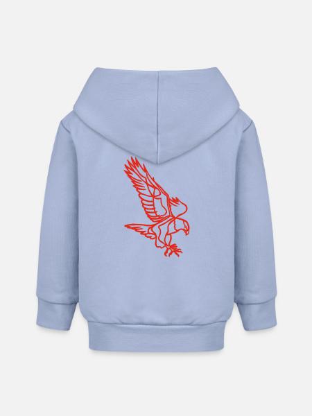 Roter Adler im Flug - Baby Organic Kapuzenjacke Baby Connector von Stanley/Stella - Sky
