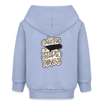 Skateboarder Joke - Baby Organic Zip-up Hoodie by Stanley/Stella - sky - Back