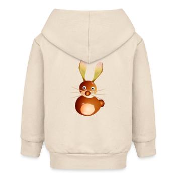 Lapin châtaignier mignon – Artisanat amusant et enfant - Veste à capuche bébé bio Stanley/Stella - écru doux - Dos