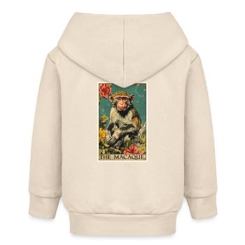 Macaque Macaque - Baby Organic Zip-up Hoodie by Stanley/Stella - soft Ecru - Back