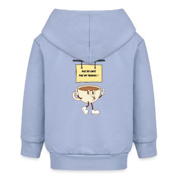 Pause café - Veste à capuche bébé bio Stanley/Stella - ciel - Dos