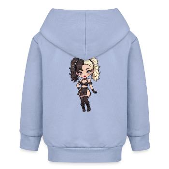 Diva chibi gothique aux cheveux bicolores - Veste à capuche bébé bio Stanley/Stella - ciel - Dos