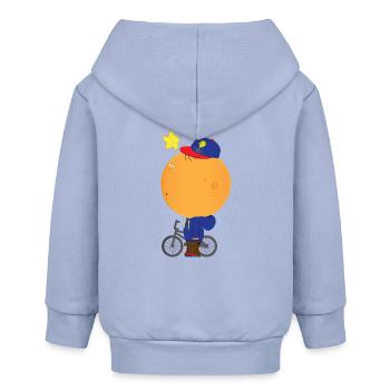 Sunlit Orange Cyclist Hoodie - Baby Organic Kapuzenjacke Baby Connector von Stanley/Stella - Sky - Hinten
