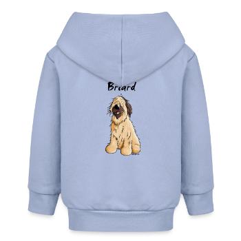Knuffiger Briard - Hund - Hunderasse - Baby Organic Kapuzenjacke Baby Connector von Stanley/Stella - Sky - Hinten