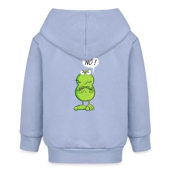 Frosch sagt einfach mal Nö - Baby Organic Kapuzenjacke Baby Connector von Stanley/Stella - Sky - Hinten