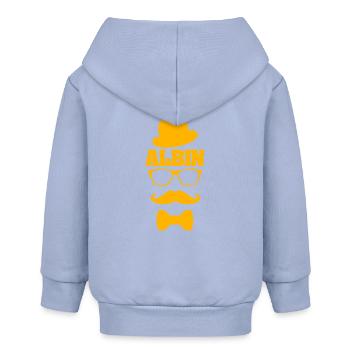Hipster Albin - Baby Organic Zip-up Hoodie by Stanley/Stella - sky - Back