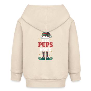 Weihnachten Der Pups König Elf - Baby Organic Kapuzenjacke Baby Connector von Stanley/Stella - Natur - Hinten