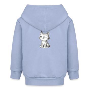Baby lynx - Baby Organic Zip-up Hoodie by Stanley/Stella - sky - Back