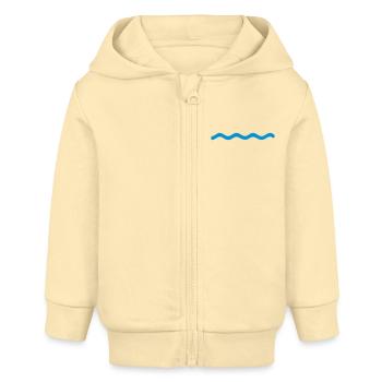 Wellen - Baby Organic Kapuzenjacke Baby Connector von Stanley/Stella - Creme - Vorne