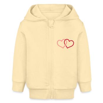 heart - Baby Organic Kapuzenjacke Baby Connector von Stanley/Stella - Creme - Vorne
