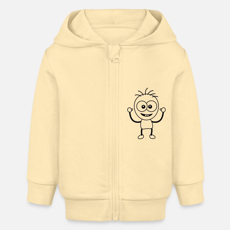 Funny Man - Veste à capuche bébé bio Stanley/Stella - crème