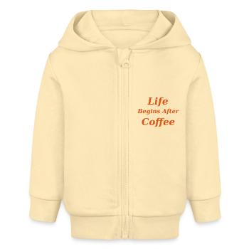 Coffee - Baby Organic Kapuzenjacke Baby Connector von Stanley/Stella - Creme - Vorne