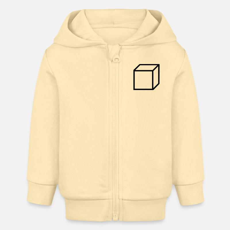 cube - Veste à capuche bébé bio Stanley/Stella - crème