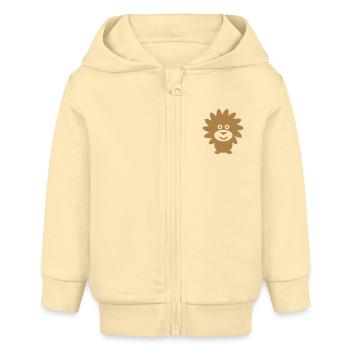 Löwe einfarbig - Baby Organic Kapuzenjacke Baby Connector von Stanley/Stella - Creme - Vorne