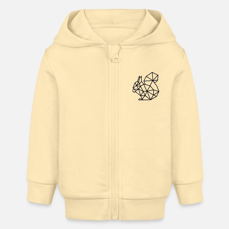 ECUREUIL - Veste à capuche bébé bio Stanley/Stella - crème