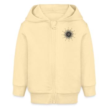 Musikalisches elegantes Mandala - Baby Organic Kapuzenjacke Baby Connector von Stanley/Stella - Creme - Vorne