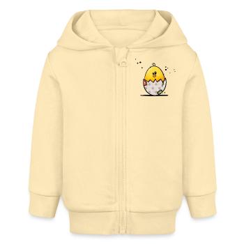 Bonjour les filles - Veste à capuche bébé bio Stanley/Stella - crème - Devant