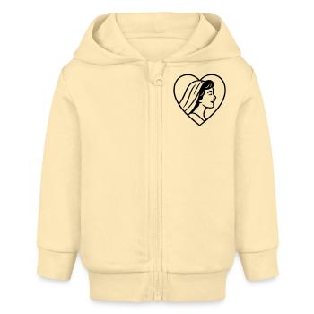 Die Braut - Baby Organic Kapuzenjacke Baby Connector von Stanley/Stella - Creme - Vorne