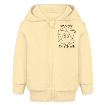 Roll for Initiative - Baby Organic Kapuzenjacke Baby Connector von Stanley/Stella - Creme - Vorne