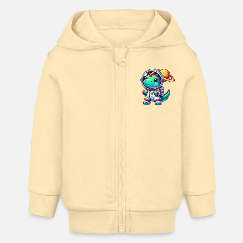 Cosmo Dino - Veste à capuche bébé bio Stanley/Stella - crème