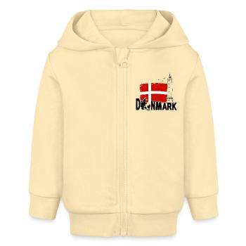 Danemark Blavand Fyr Lighthouse Holiday - Veste à capuche bébé bio Stanley/Stella - crème - Devant