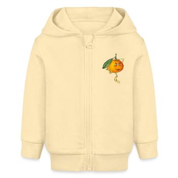 Mignon mandarine Mignon Style BD Fruit Fruit - Veste à capuche bébé bio Stanley/Stella - crème - Devant