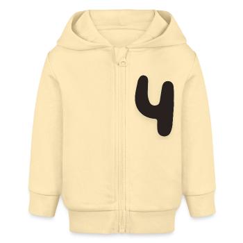 4 - Veste à capuche bébé bio Stanley/Stella - crème - Devant