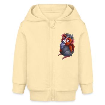 Guinea pig Luise - Baby Organic Zip-up Hoodie by Stanley/Stella - cream - Front