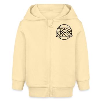 Abstract Geometric Art Print - Baby Organic Zip-up Hoodie by Stanley/Stella - cream - Front