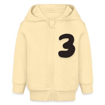 3 - Baby Organic Zip-up Hoodie by Stanley/Stella - cream - Front