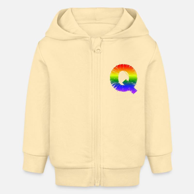 arc-en-Q - Veste à capuche bébé bio Stanley/Stella - crème