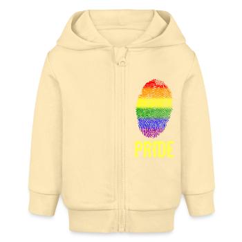 Fierté Fierté empreinte - Veste à capuche bébé bio Stanley/Stella - crème - Devant