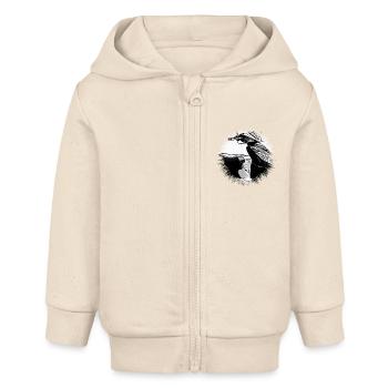 Motorroller - Baby Organic Kapuzenjacke Baby Connector von Stanley/Stella - Natur - Vorne