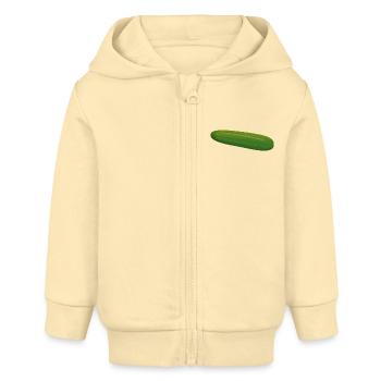 Gurke - Baby Organic Kapuzenjacke Baby Connector von Stanley/Stella - Creme - Vorne
