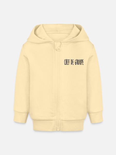 Gruppenleiter - Baby Organic Kapuzenjacke Baby Connector von Stanley/Stella - Creme