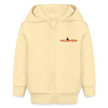 HALLOWEEN - Baby Organic Zip-up Hoodie by Stanley/Stella - cream - Front
