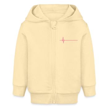 Puls - Frequenz - Baby Organic Kapuzenjacke Baby Connector von Stanley/Stella - Creme - Vorne