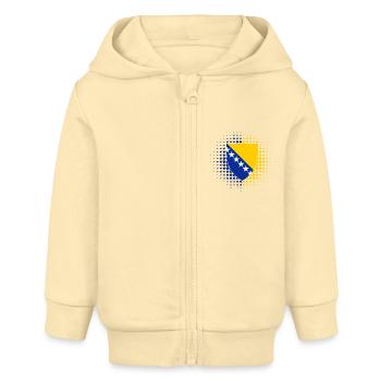 Bosnien - Baby Organic Kapuzenjacke Baby Connector von Stanley/Stella - Creme - Vorne
