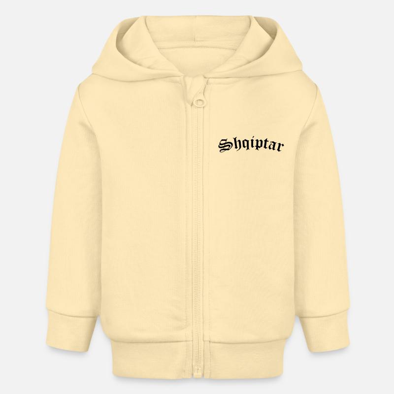 Shqiptar - Veste à capuche bébé bio Stanley/Stella - crème