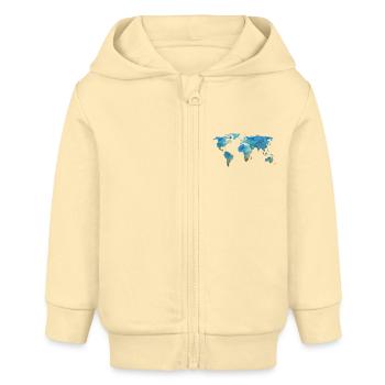 carte transparente - Veste à capuche bébé bio Stanley/Stella - crème - Devant