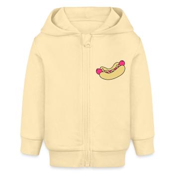 Hot Dog - Baby Organic Kapuzenjacke Baby Connector von Stanley/Stella - Creme - Vorne