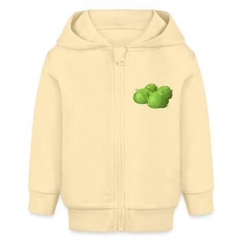 salade - Veste à capuche bébé bio Stanley/Stella - crème - Devant