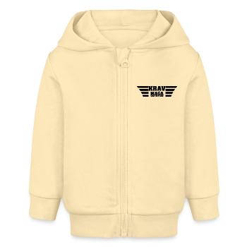 Krav Maga self defense - Baby Organic Kapuzenjacke Baby Connector von Stanley/Stella - Creme - Vorne