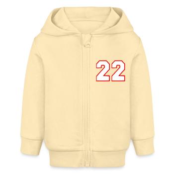 22 - Baby Organic Kapuzenjacke Baby Connector von Stanley/Stella - Creme - Vorne