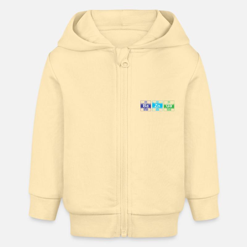 BA ZN GA Physicien Cadeau Big Bang - Veste à capuche bébé bio Stanley/Stella - crème