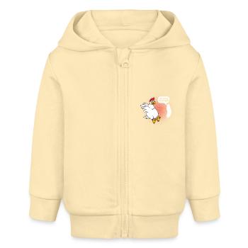 Plume de poussin - Veste à capuche bébé bio Stanley/Stella - crème - Devant
